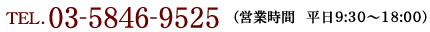 TEL:03-5846-9525（平日9:30～18:00）